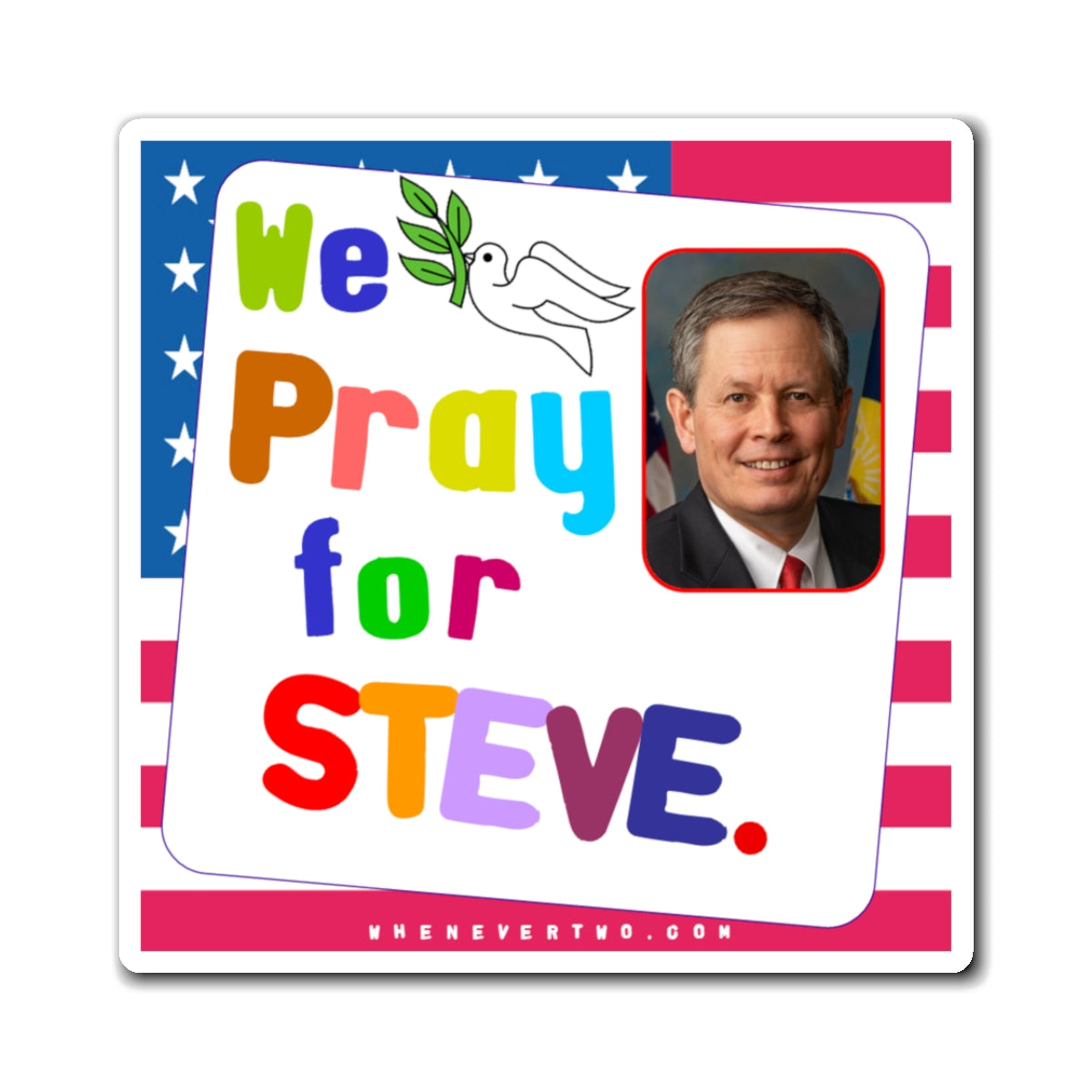Steve Daines - Legislative Senator Montana - Noah's Rainbow Magnet - 3'' - [227]