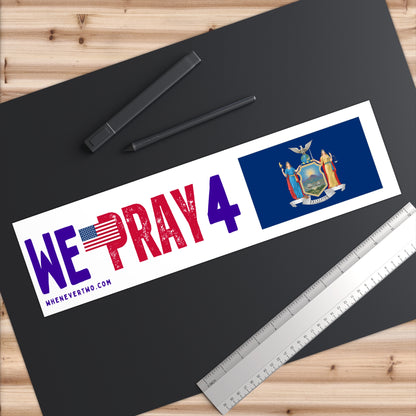 New York - We Pray - Bumper Sticker - Large