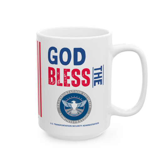 U.S. Transportation Security Administration - Major Agencies - God Bless - Mug - 15 oz