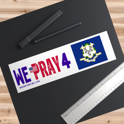 Connecticut - We Pray - Bumper Sticker - Regular