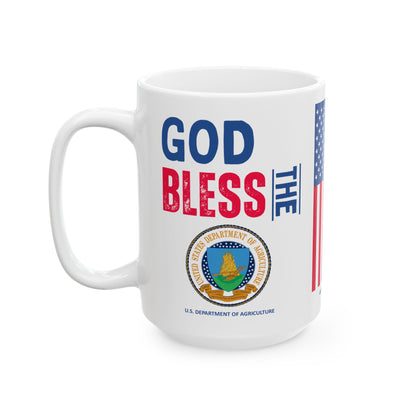 Agriculture - Cabinet - God Bless -  Mug - 15 oz