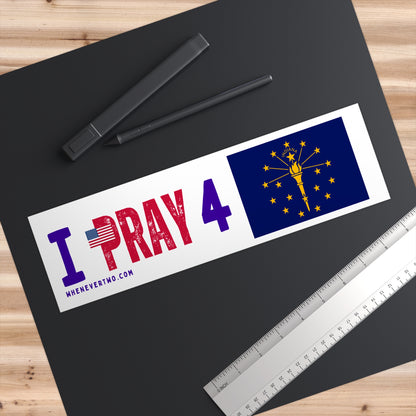 Indiana - I Pray - Bumper Sticker - Regular