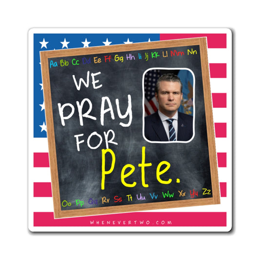 Pete Hegseth - Executive Cabinet Secretary of Defense - The Blackboard Magnet - 3'' - [81]