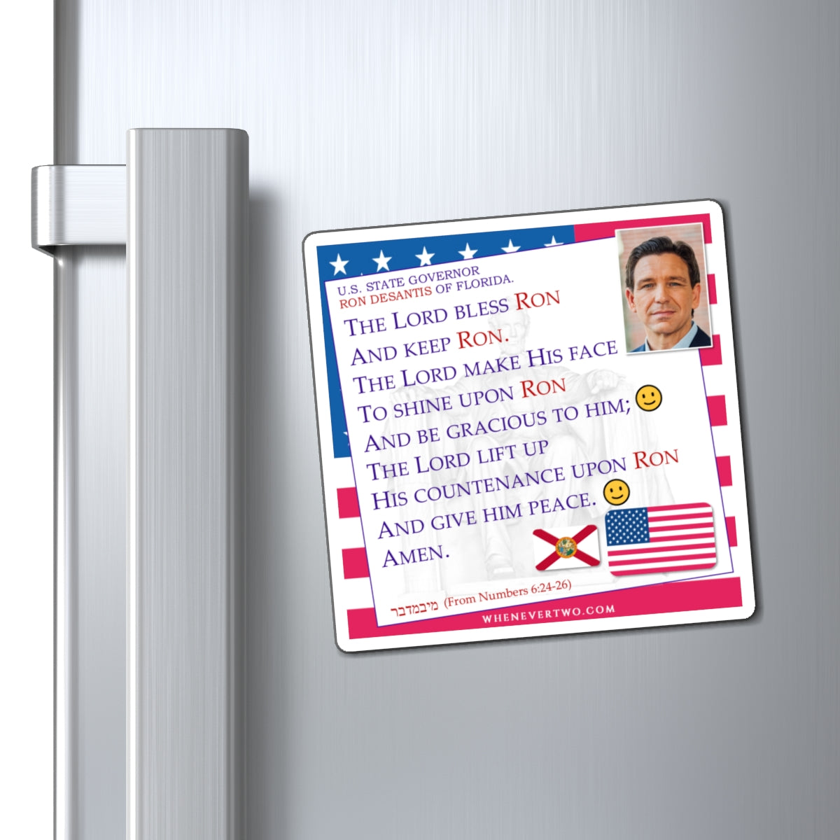 Ron DeSantis - State Executive Governor Florida - The Aaronic Blessing Magnet - 4'' - [277]