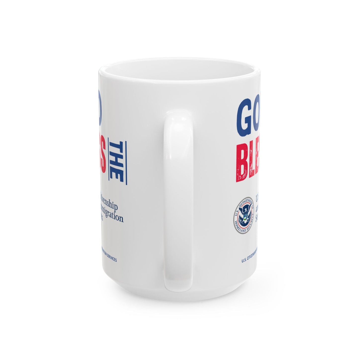 U.S. Citizenship and Immigration Services - Major Agencies - God Bless - Mug - 15 oz