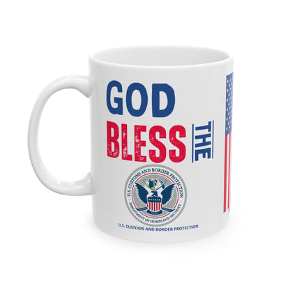 U.S. Customs and Border Protection - Major Agencies - God Bless - Mug - 11 oz