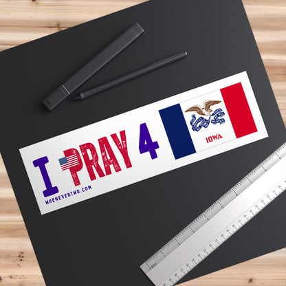 Iowa - I Pray - Bumper Sticker - Regular