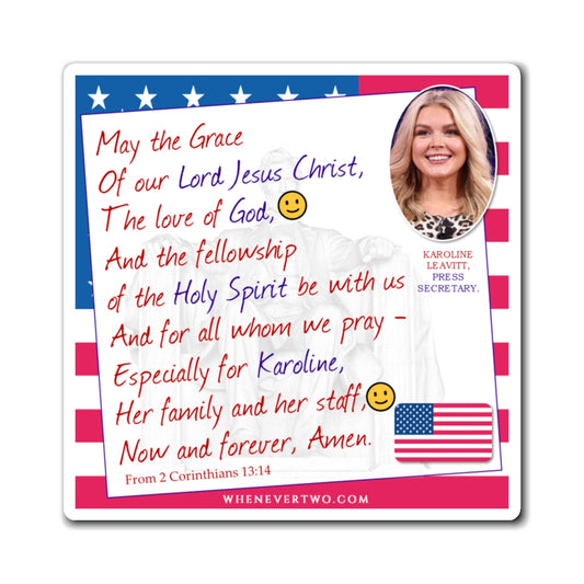 Karoline Leavitt - Executive White House Press Secretary - The Benediction Blessing Magnet - 4'' - [142]