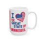 Minnesota - I Love -  Mug - 15 oz