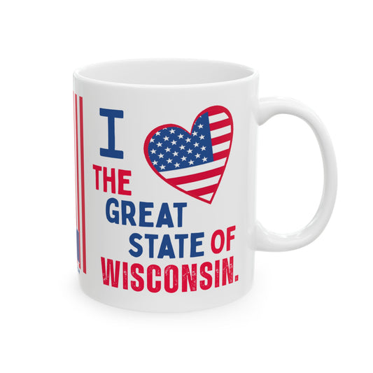 Wisconsin - I Love -  Mug - 11 oz