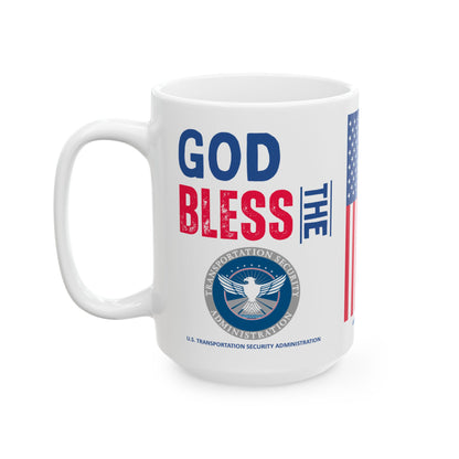 U.S. Transportation Security Administration - Major Agencies - God Bless - Mug - 15 oz