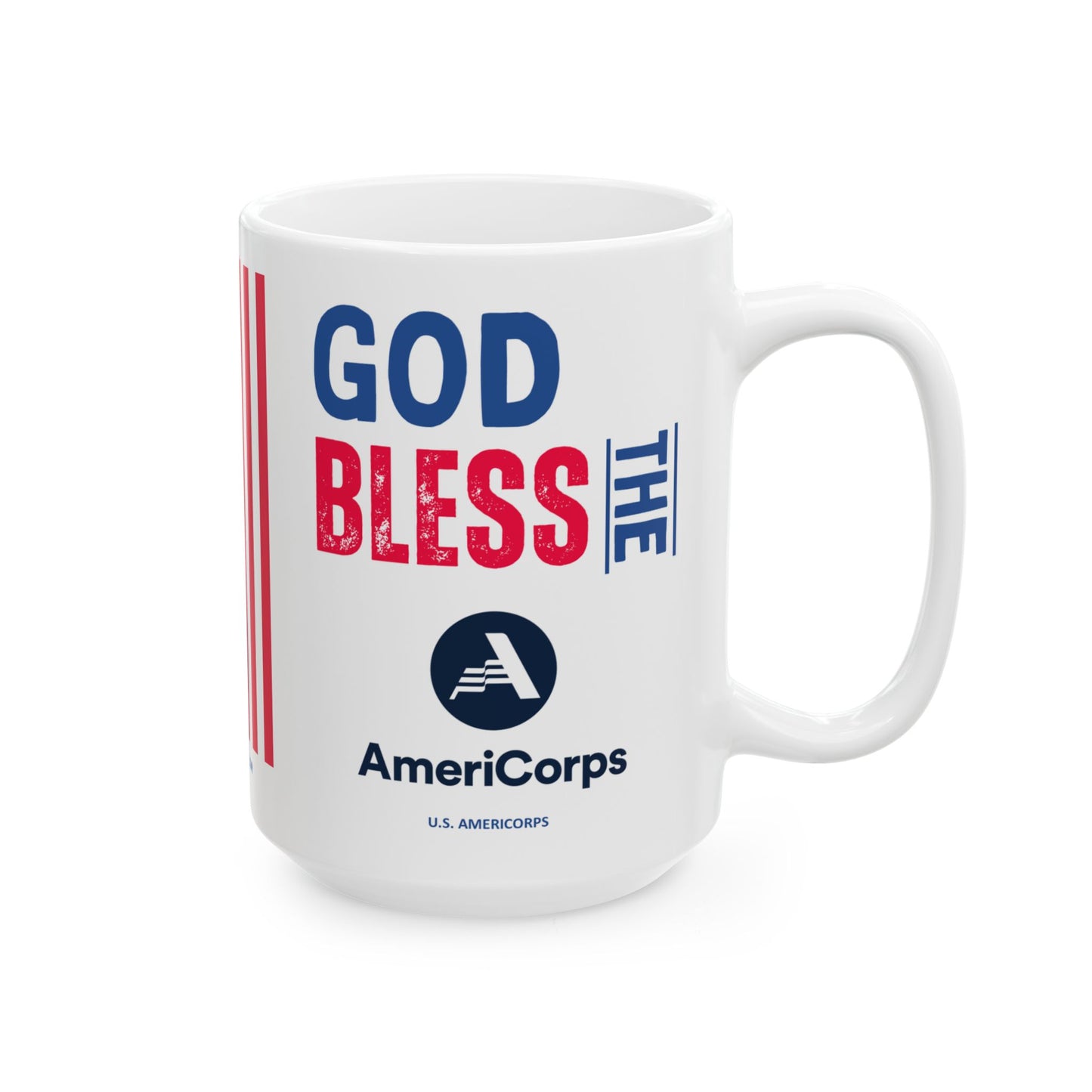 U.S. AmeriCorps - Major Agencies - God Bless -  Mug - 15 oz